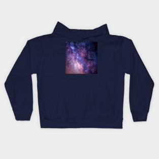 hippie blue purple starry sky universe galaxy Kids Hoodie